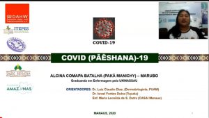 Tela do vídeo em língua Marubo